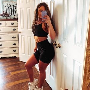Gymshark size small bra and size medium shorts